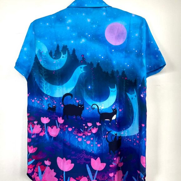 Black Milk Kitty Parade Button Up Shirt - Picture 8 of 8